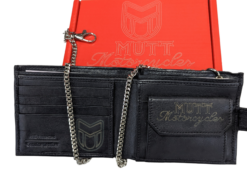 Alternative view of Genuine Leather, Mutt Motorcycles Wallet with RFID, Safety Chain Gift boxed-Limited Stock