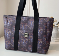 AC DC All over print Tote Shopper Bag Zip Top Rock