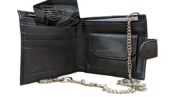 Alternative view of Genuine Leather, Honda Bikers Wallet with RFID, Safety Chain Gift boxed
