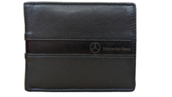 Black Genuine Leather, Mercedes Benz Wallet with Rfid Blocker Gift Boxed