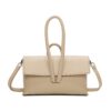 Loop Cross Body Clutch Bag Synthetic Material Beige