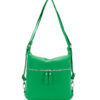 Italian Designer Soft Leather Convertible Backpack Bag- Swolit Ninetta- New Green