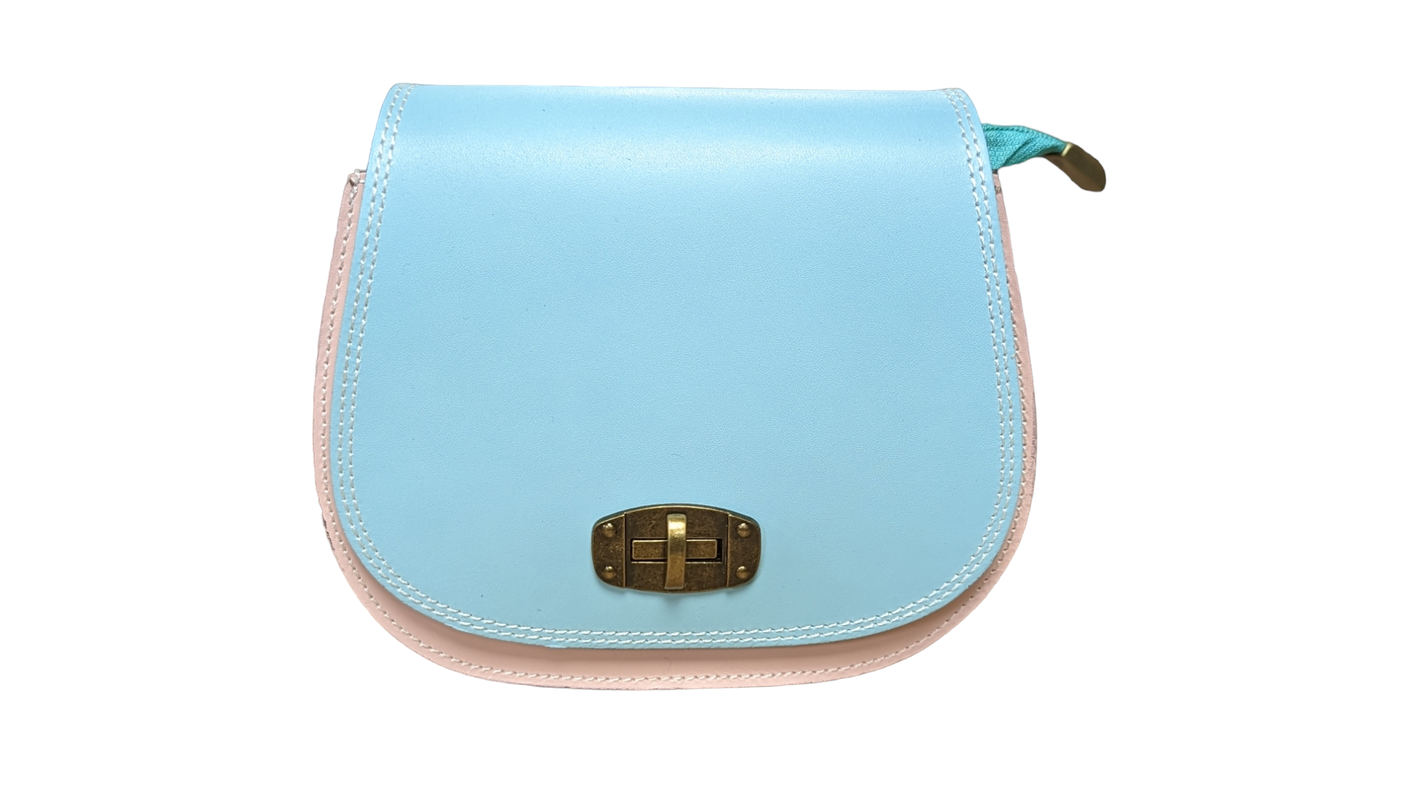 NEW Italian Hard Leather Hi Quality Mini Satchel Saddle Multi-Colour Vibrant - Arcobaleno 74