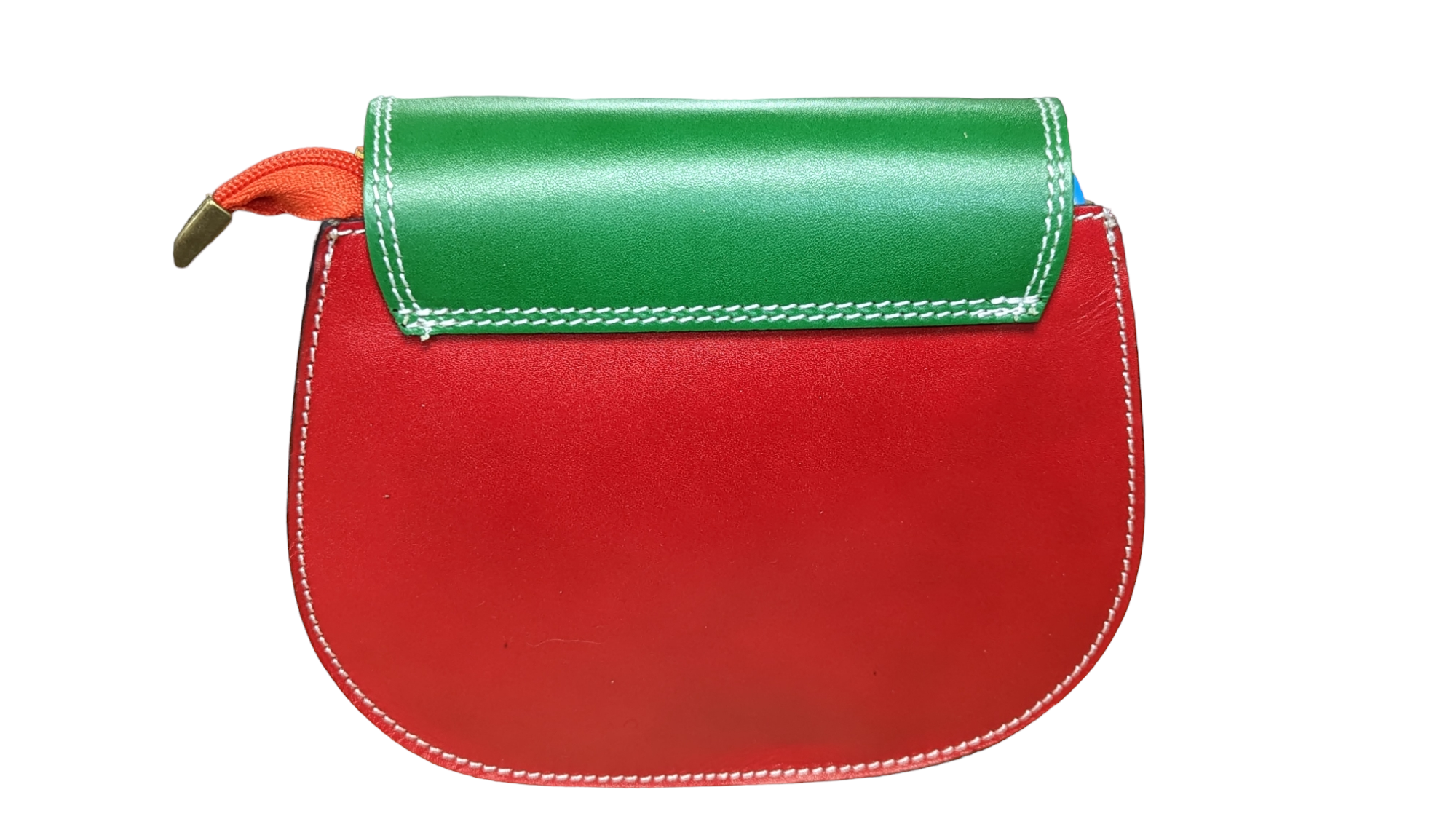 NEW Italian Hard Leather Hi Quality Mini Satchel Saddle Multi-Colour Vibrant - Arcobaleno 51 - Image 3
