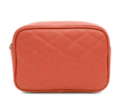 Italian Designer Leather Crossbody Shoulder Camera Bag Gaia - Sylvia Quilted Orange