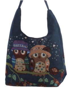 Owls Tapestry Hobo Style Bag