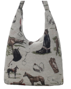 Horses Tapestry Hobo Style Bag
