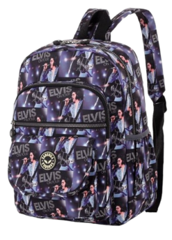 Elvis Presley Memorabilia On Tour Backpack, All Over Print Rare Last Few