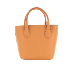 Italian Designer Leather Grab Bag - Swolit Domenico Tan