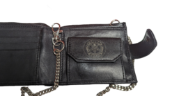 Alternative view of Genuine Leather Mötley Crüe Band, Wallet with RFID, Safety Chain Gift boxed