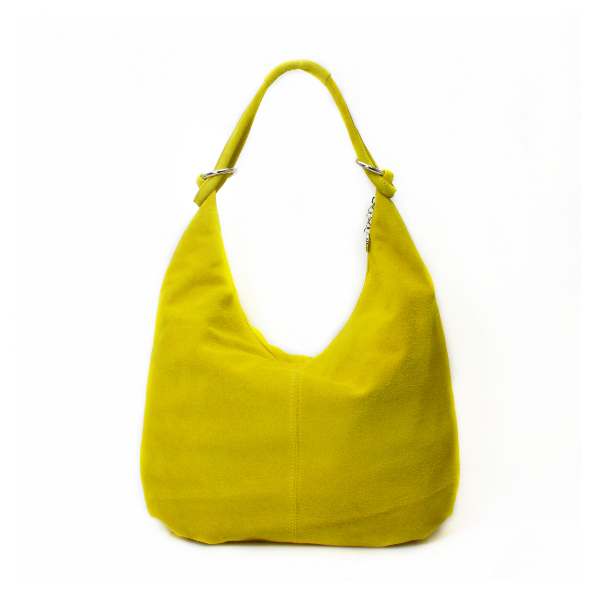 Italian Casual Soft Suede Leather Slouchy Bag-Swolit Cosimo Sunny Yellow