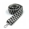 Wide Quality Canvas Strap Cross Body Strap- stitch Black & White