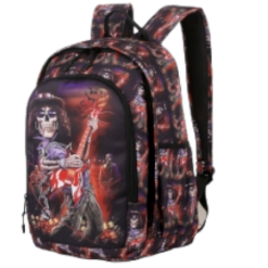 Rocker Skull Guitar Back Pack Rucksack