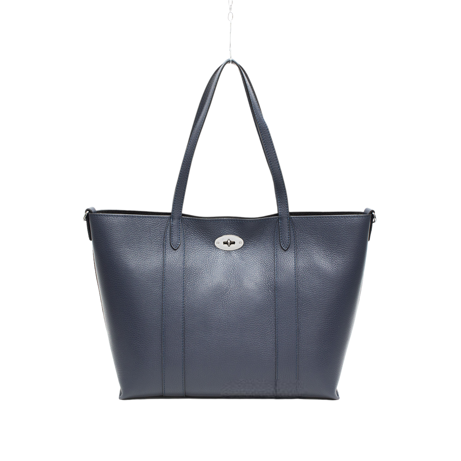 Genuine Italian Leather Classic Tote -Marci Navy