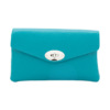 Italian Designer Soft Leather Full Grained Leather Crossbody Twin Compartments with Twistlock - Swolit Teal Blue