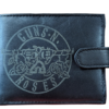 Genuine Leather, Guns & Roses Wallet with RFID, Bikers NO Safety Chain Gift boxed-Limited Stock