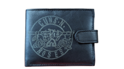 Genuine Leather, Guns & Roses Wallet with RFID, Bikers NO Safety Chain Gift boxed-Limited Stock