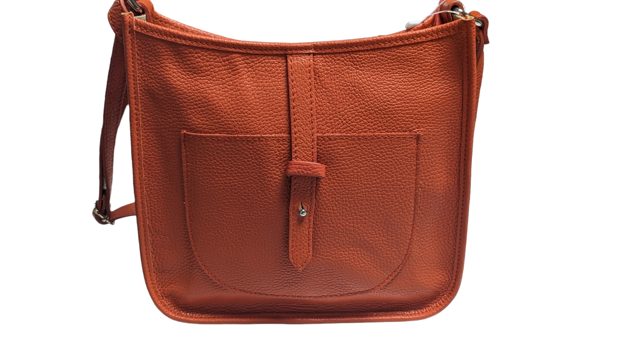 Italian Full Grained Leather Shoulder Cross body- Lynda Orange