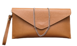 Fine Italian Full Grained Leather Envelope Clutch Cross Body Bag - Gaynor Tan