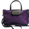 Italian Leather Cross Body Clutch Handbag Lungo Purple