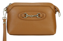 Fine Italian Full Grained Leather Clutch Cross Body Bag - Juliana Tan