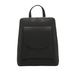 Italian Designer Leather Backpack Giovanna Crossbody Black