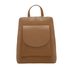 Italian Designer Leather Backpack Giovanna Crossbody Tan