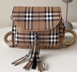 Blueberry Vegan Cross Body Bag Saddle Style With All Over print And Tassel Stud Detail