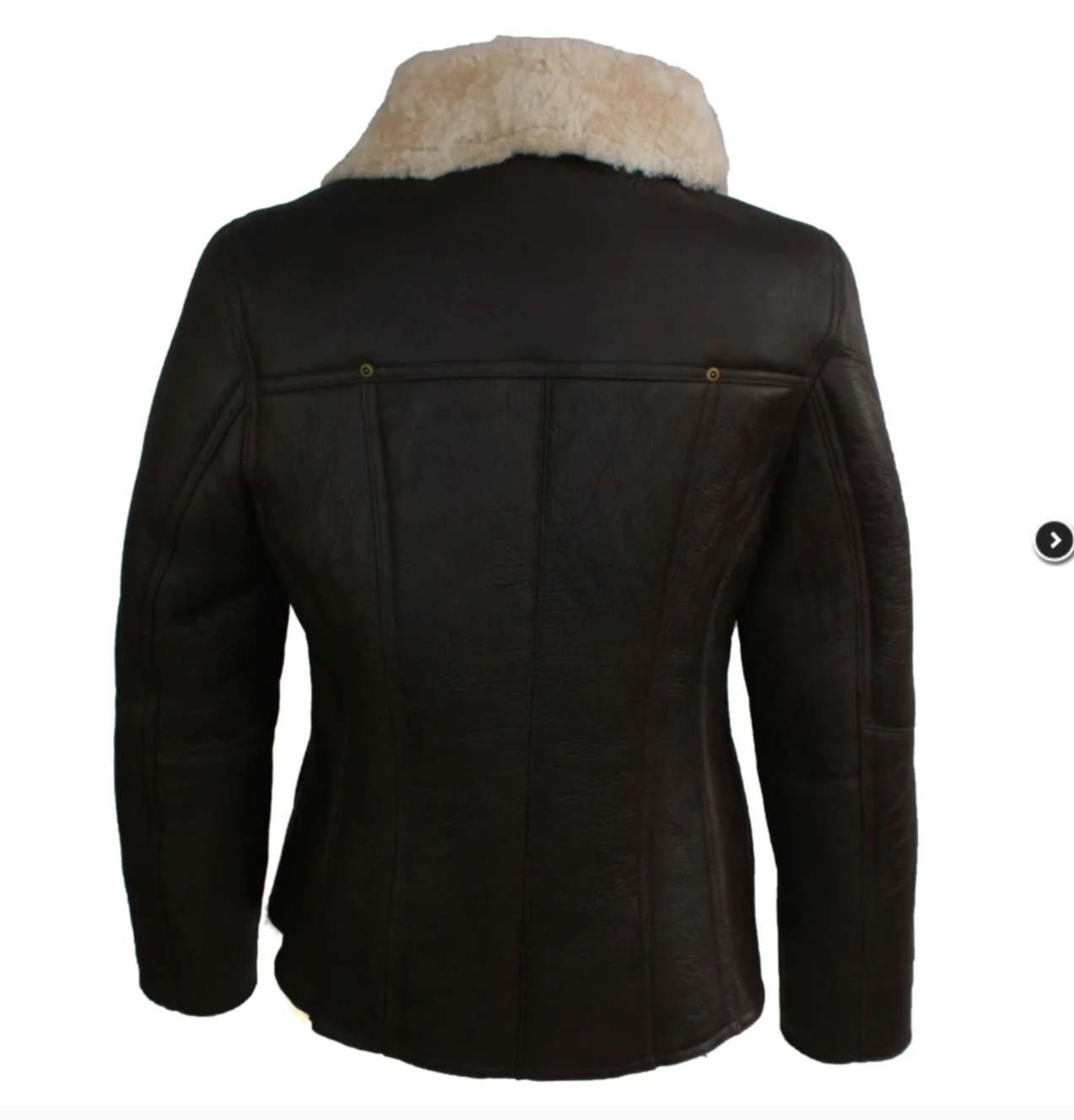 Celene Aviator Sheepskin Coat Chocolate Forest - Image 2