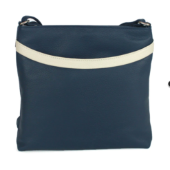 High Quality Leather Cross body Bag Shoulder Bag - Navy