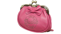 Barbie Genuine Leather Purse with 'Barbie kiss lock' fastening bow detail- Barbie Pink Gift Boxed