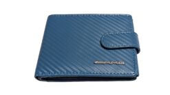 Blue Carbon Fibre Genuine Leather, Mercedes AMG Wallet with Rfid Blocker Gift Boxed