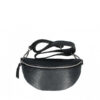 Italian Designer Leather Sling Bag Bum Bag- Black