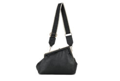 Friendli Cross Body Clutch Bag with Wide Strap Black