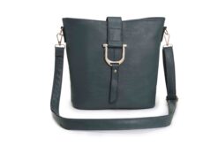 Dark Grey Bucket Cross Body Shoulder Handbag Bag
