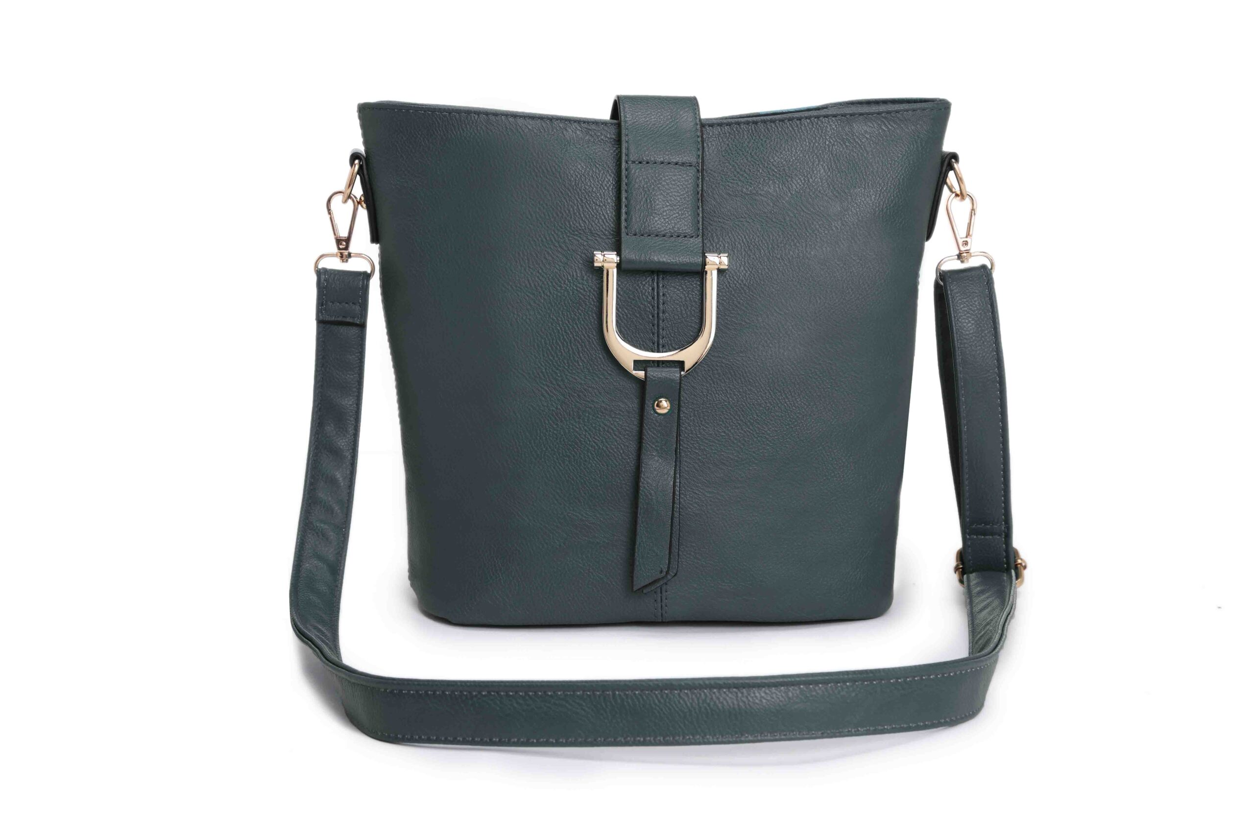 Dark Grey Bucket Cross Body Shoulder Handbag Bag