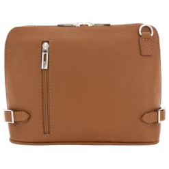 Italian Leather Cross Body with Buckle Detailing Tan