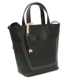 Alternative view of Genuine Soft Leather Black Shoulder Handbag