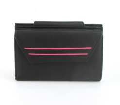 Genuine Soft Leather purse with polka dot inner Gift Boxed