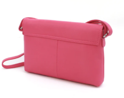 Alternative view of Small Leather Cross body handbag with ring tassel detail Rose Pink