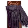 Women's Luxury Genuine so soft Leather Gloves with Detailing- Black- Gift Boxed All Sizes