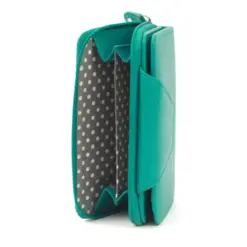 Alternative view of Genuine Soft Leather Purse RFID protection Turquoise