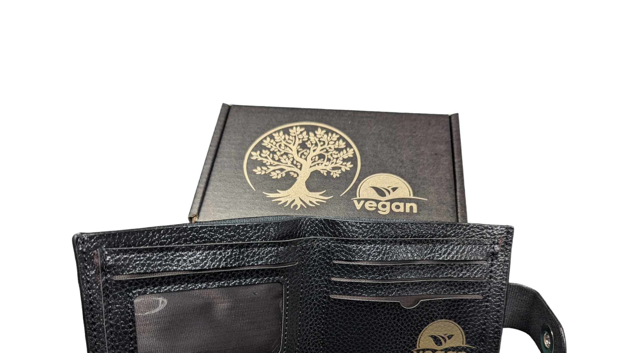 Vegan Wallet Black Tree of Life Gift Boxed - Image 2