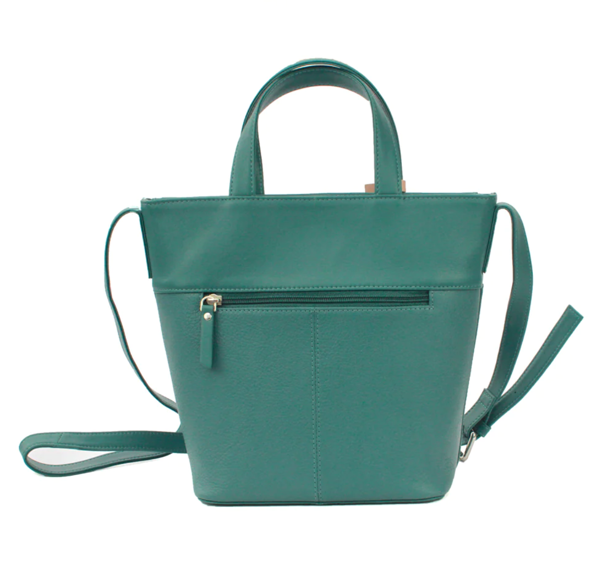 Genuine Soft Leather Aqua Shoulder Handbag - Image 3