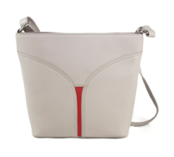 Genuine Soft Leather Shoulder Handbag Ivory