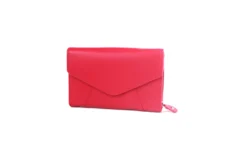 Genuine Soft Leather Purse RFID protection with envelope style panel Watermelon