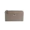 Genuine Full Grain Leather Purse RFID With Ring Detail Taupe