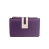 Genuine Soft Leather Purse RFID protection Purple