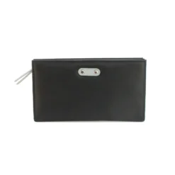 Genuine Soft Leather Purse RFID protection Black & Grey