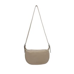 Alternative view of Italian Designer Leather Round Shoulder Bag Dark Beige